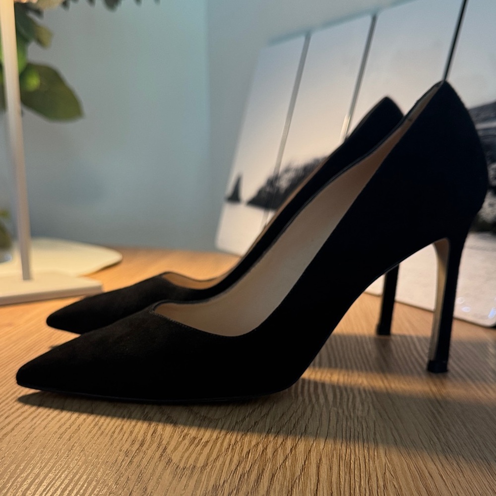 Stuart Weitzman Black Suede Heels